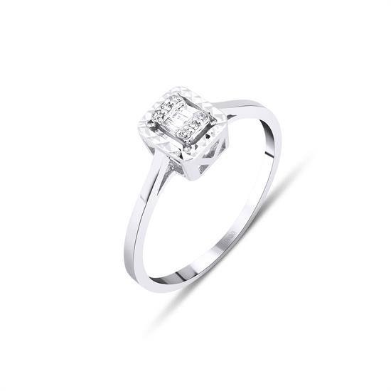 Pırlanta Baget Yüzük 0.06 Ct