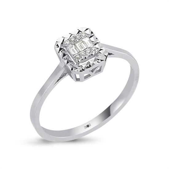 Pırlanta Baget Yüzük 0.08 Ct