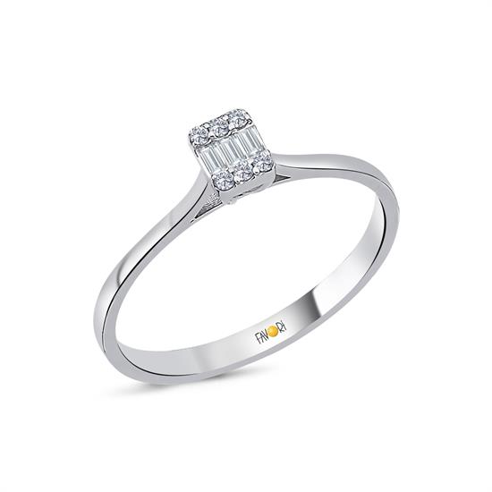 Pırlanta Baget Yüzük 0.08 Ct