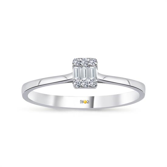 Pırlanta Baget Yüzük 0.08 Ct