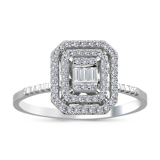 Pırlanta Baget Yüzük 0.20 Ct