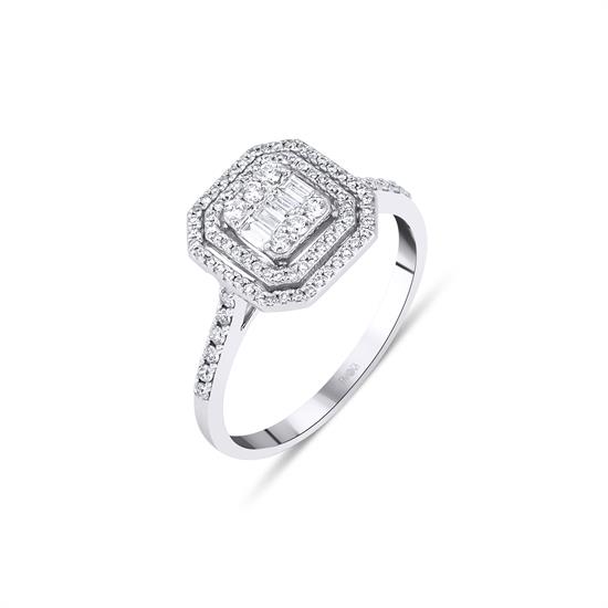 Pırlanta Baget Yüzük 0.27 Ct
