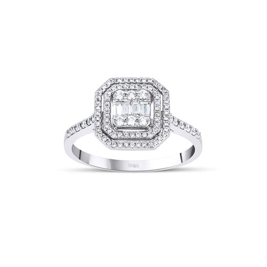 Pırlanta Baget Yüzük 0.27 Ct