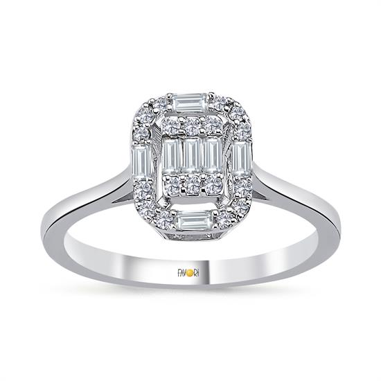 Pırlanta Baget Yüzük 0.29 Ct