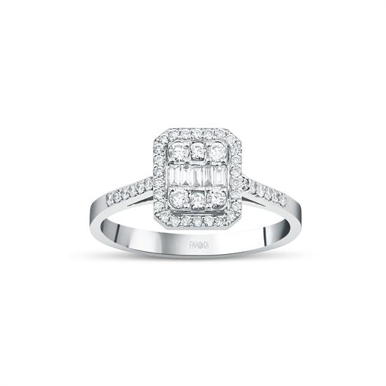 Pırlanta Baget Yüzük 0.41 Ct