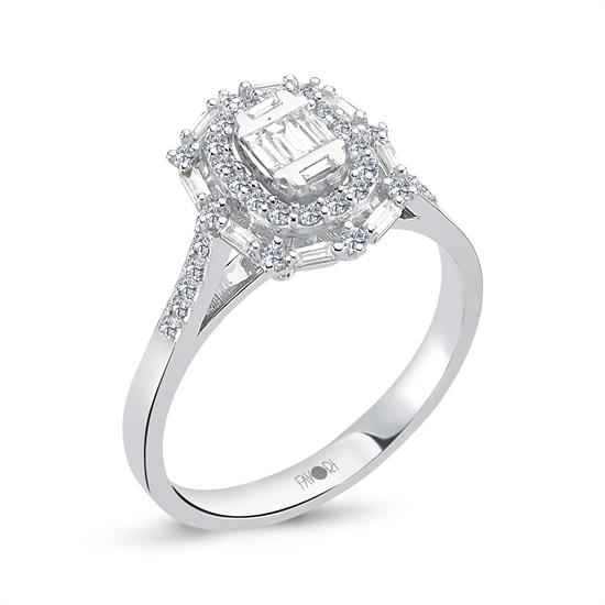 Pırlanta Baget Yüzük 0.42 Ct