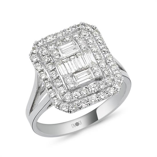 Pırlanta Baget Yüzük 0.58 Ct