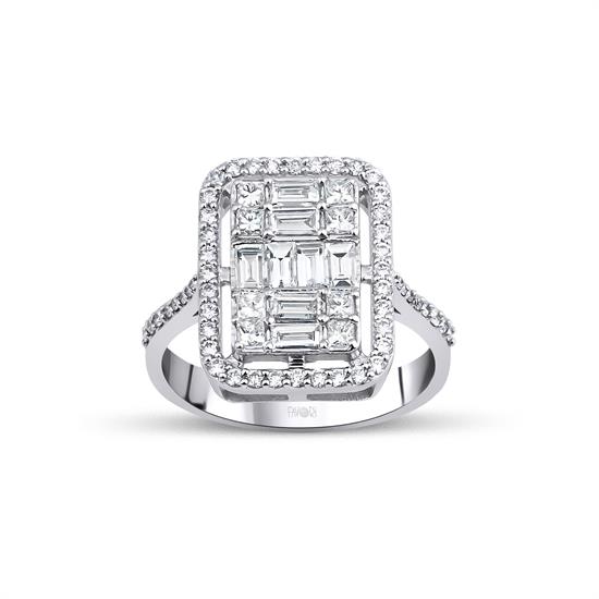 Pırlanta Baget Yüzük 0.70 Ct