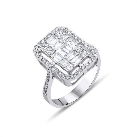 Pırlanta Baget Yüzük 0.70 Ct