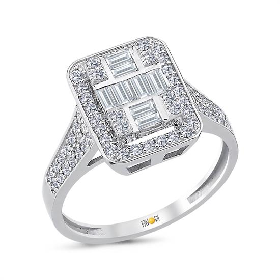 Pırlanta Baget Yüzük 0.76