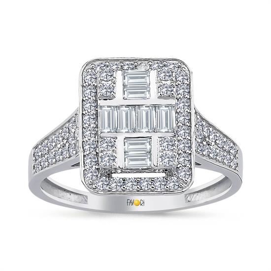 Pırlanta Baget Yüzük 0.76