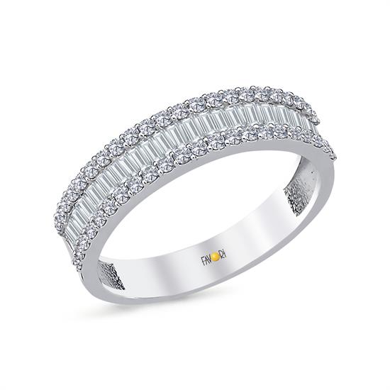 Pırlanta Baget Yüzük 0.76 Ct