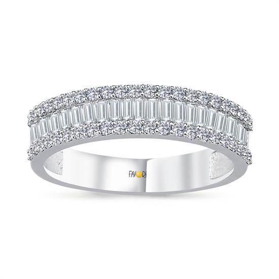 Pırlanta Baget Yüzük 0.76 Ct