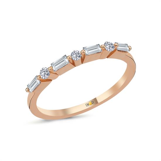 Pırlanta Fantazi Baget Yüzük 0.26 Ct