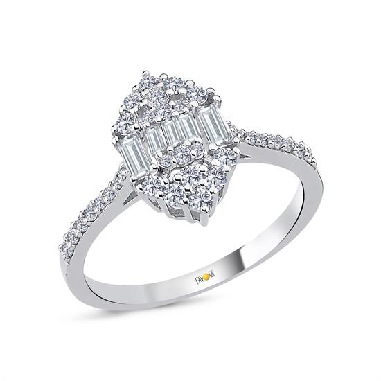 Pırlanta Fantazi Baget Yüzük 0.55 Ct