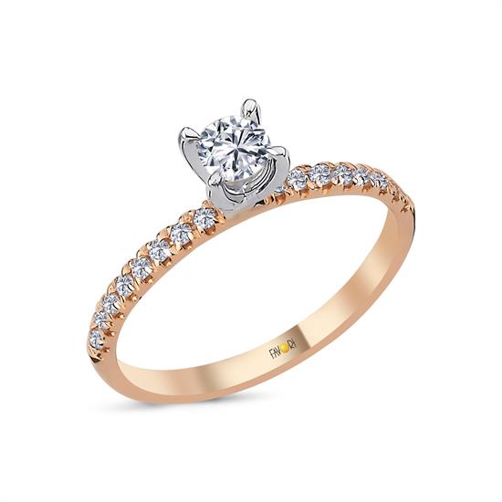 Pırlanta Fantazi Tektaş Yüzük 0.38 Ct