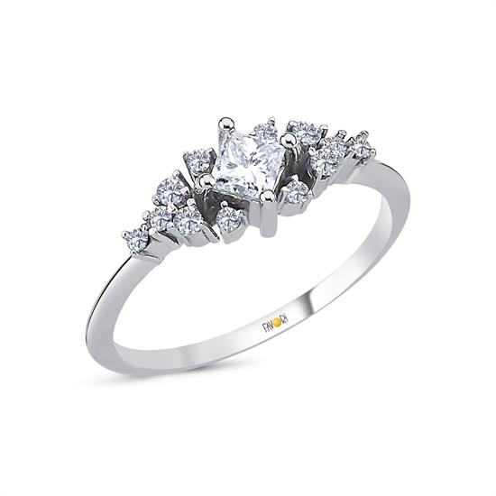 Pırlanta Fantazi Tektaş Yüzük 0.45 Ct