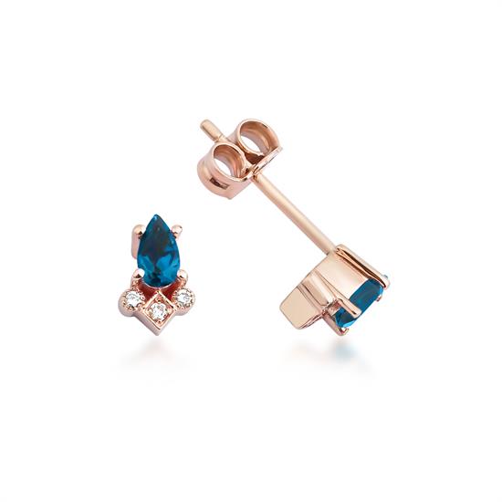 Pırlanta London Topaz Küpe