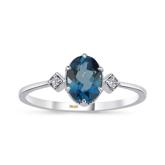 Pırlanta London Topaz Yüzük