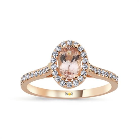 Pırlanta Morganit Yüzük