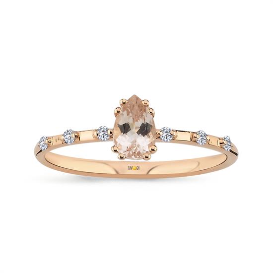 Pırlanta Morganit Yüzük