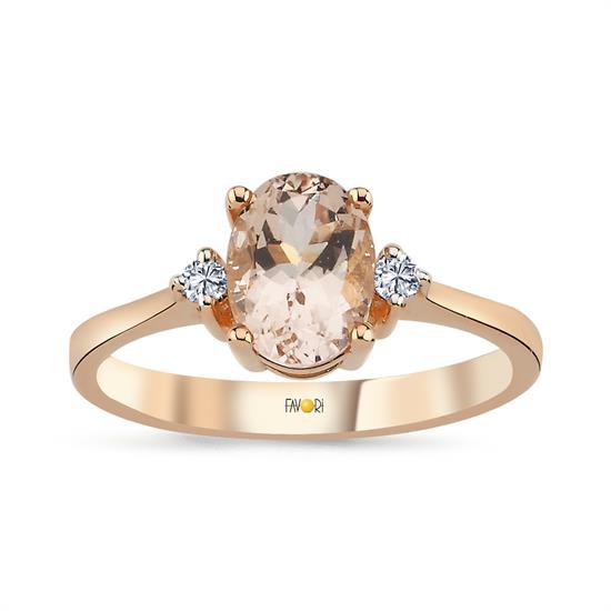 Pırlanta Morganit Yüzük