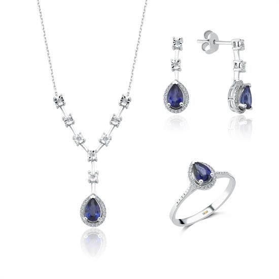 Pırlanta Safir Miniset
