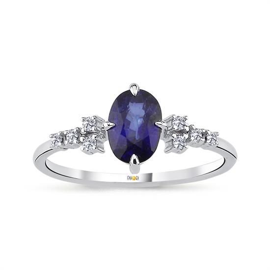 Pırlanta Safir Yüzük