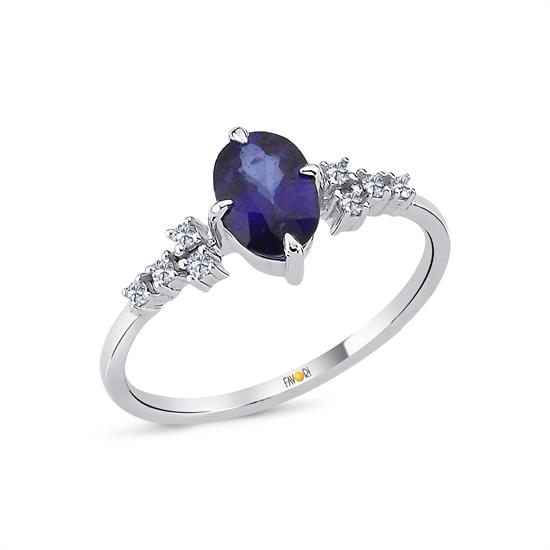 Pırlanta Safir Yüzük