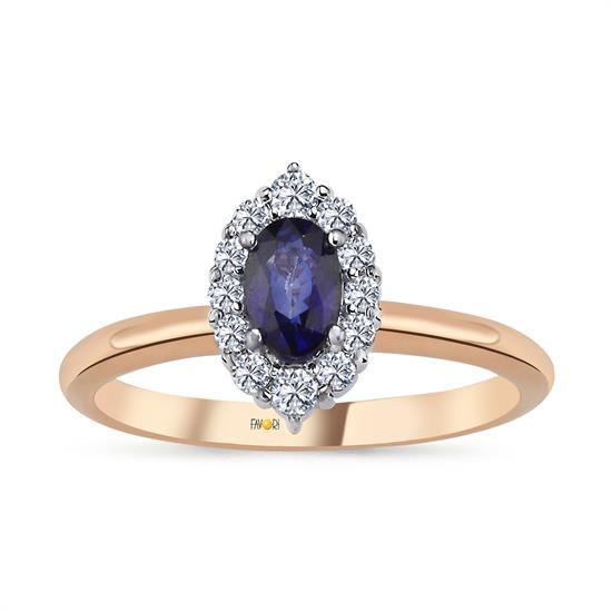 Pırlanta Safir Yüzük