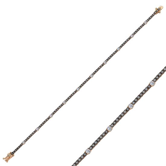 Pırlanta Siyah Pırlantalı Suyolu Bileklik