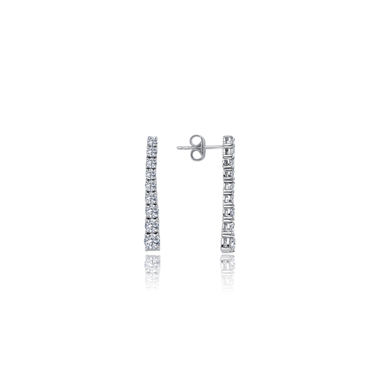 Pırlanta Suyolu Küpe 1.60 Ct