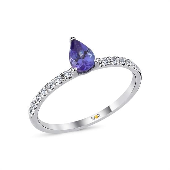 Pırlanta Tanzanit Yüzük