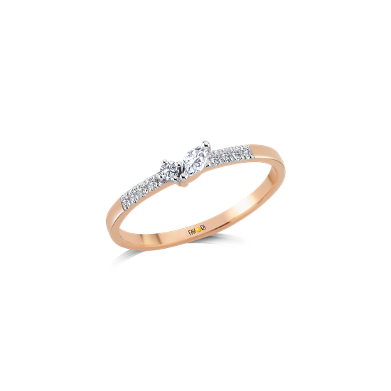 Pırlanta Tasarım Yüzük 0,14 Ct