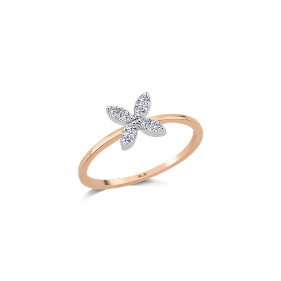 Tasarım Pırlanta Yüzük 0,12 Ct