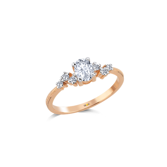 Pırlanta Tasarım Yüzük 0,62 Ct
