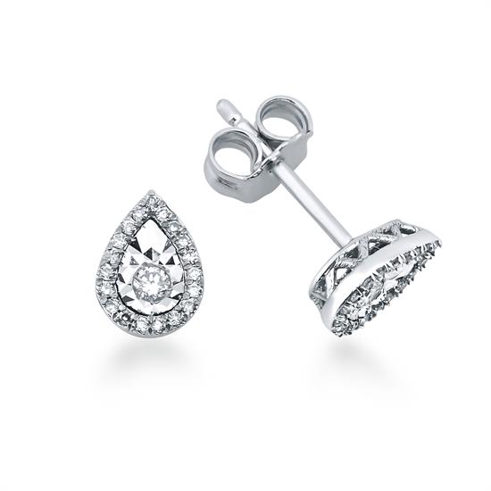 Pırlanta Taşlı Küpe