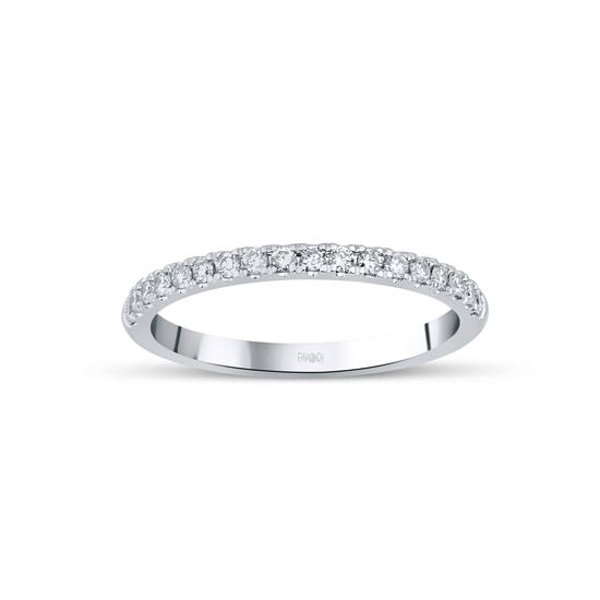 Pırlanta Yarımtur Yüzük 0.19 Ct