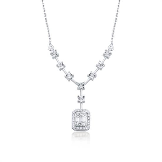 Pırlanta Baget Kolye 0,27 Ct