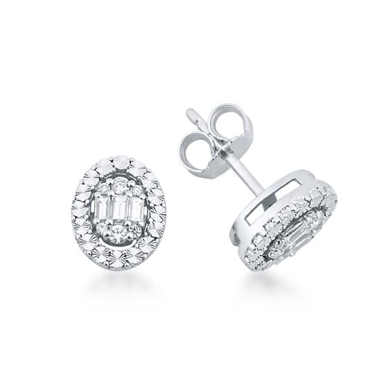 Pırlanta Baget Küpe 0,22 Ct