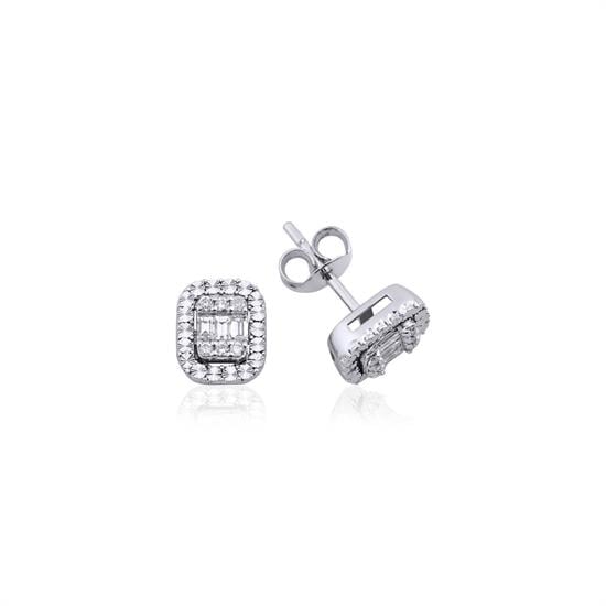 Pırlanta Baget Küpe 0,25 Ct
