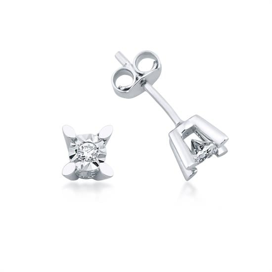 Pırlanta Tektaş Küpe