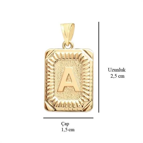 A Harfi 14 Ayar Altın Kolye Ucu