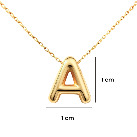 A Harfi Balon Model 14 Ayar Altın Kolye