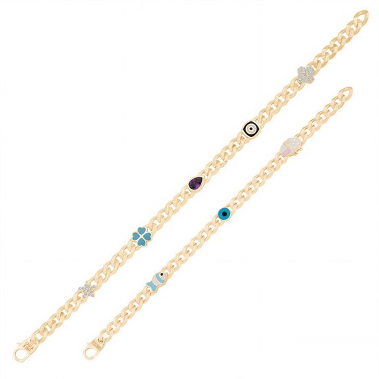 Anne Çocuk Yonca Gurmet Altın Bileklik