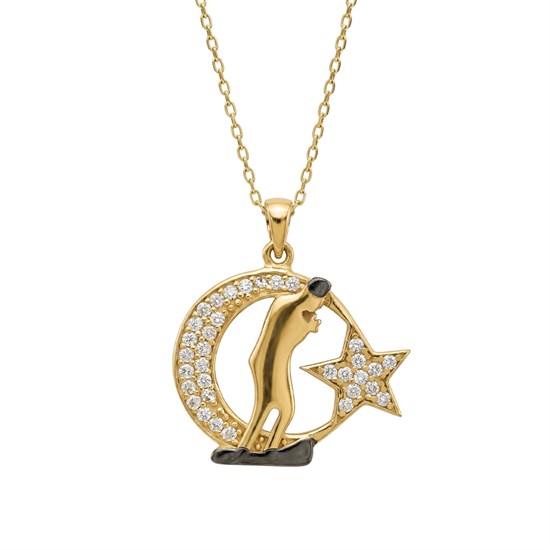 Atatürk ve Ay Yıldız 14 Ayar Altın Kolye