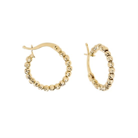 Dorika Toplu 14 Ayar Altın Halka Küpe 1,5 Cm