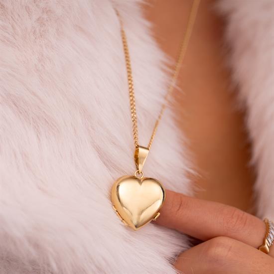 Açılabilir Kalp 14 Ayar Altın Kolye