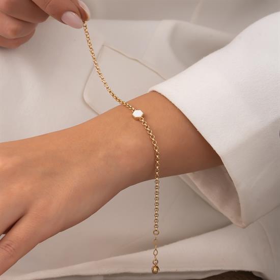 Altıgen Model 14 Ayar Altın Bileklik