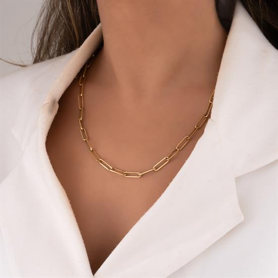 Altın Ataç Modeli Zincir 14 Ayar 5 Mm